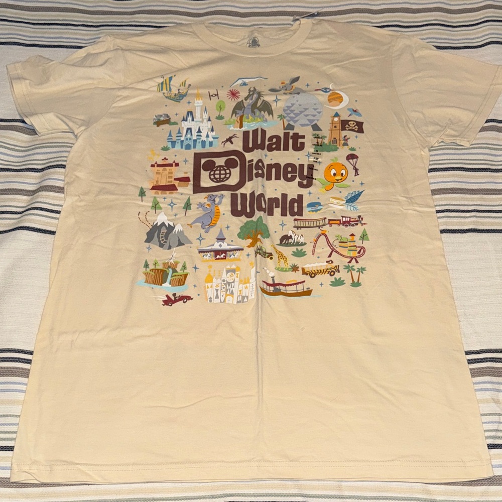 Disney Beige Walt Disney World T-Shirt NWT